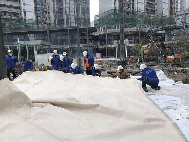 五鄉(xiāng)地鐵站傘狀PTFE膜結構工程