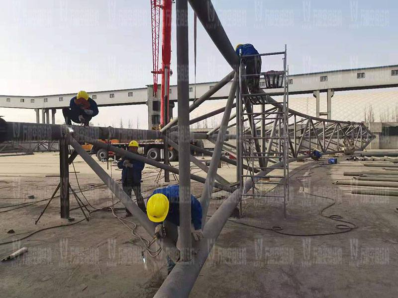 內(nèi)蒙能源長(zhǎng)城五礦選煤廠(chǎng)鋼骨架膜棚建設(shè)項(xiàng)目鋼結(jié)構(gòu)施工中