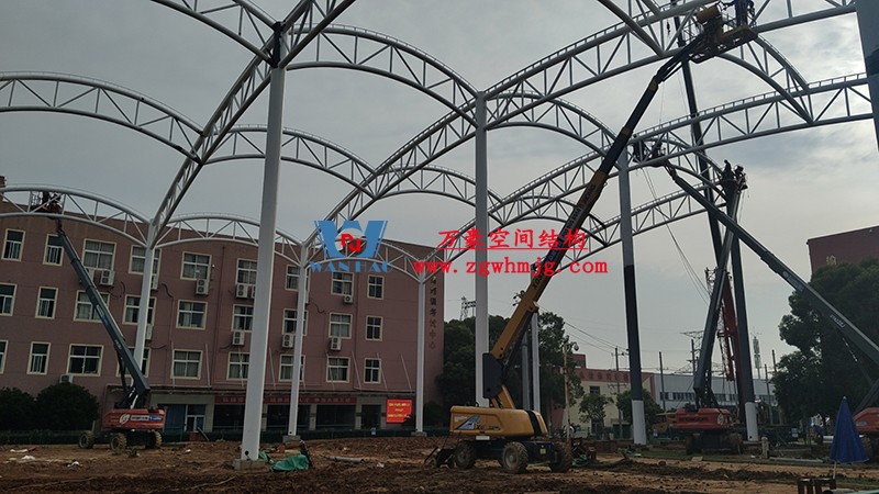 國網(wǎng)江西省電力有限公司培訓(xùn)中心實訓(xùn)基地改造膜結(jié)構(gòu)項目最新施工進(jìn)度