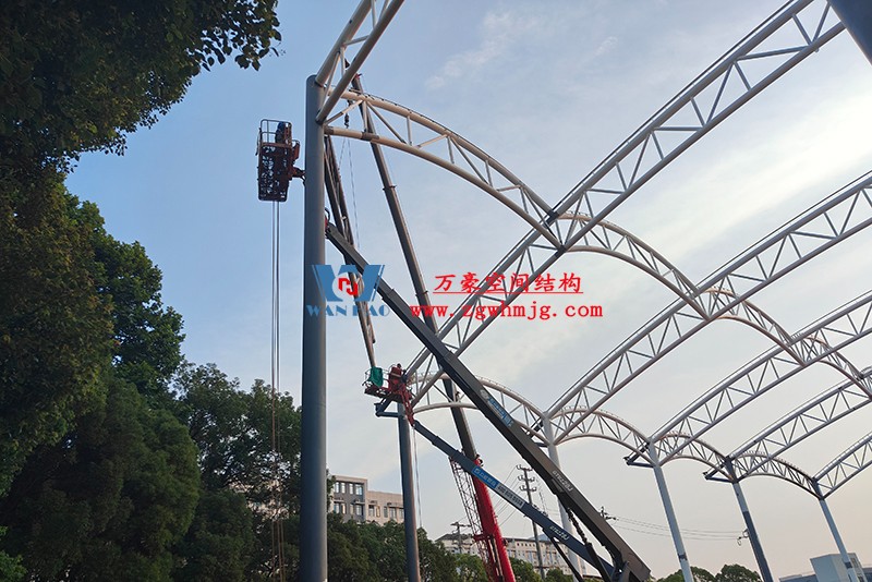 國網(wǎng)江西省電力有限公司培訓(xùn)中心實訓(xùn)基地改造膜結(jié)構(gòu)項目最新施工進(jìn)度