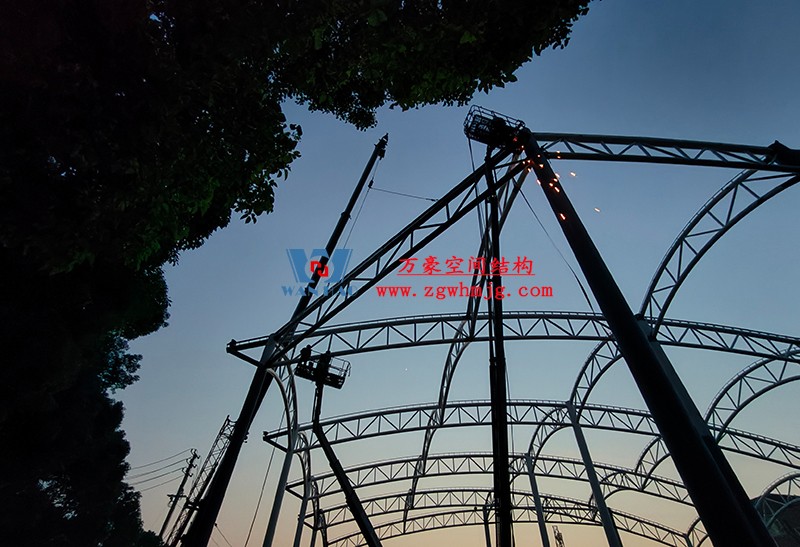 國網(wǎng)江西省電力有限公司培訓(xùn)中心實訓(xùn)基地改造膜結(jié)構(gòu)項目最新施工進(jìn)度