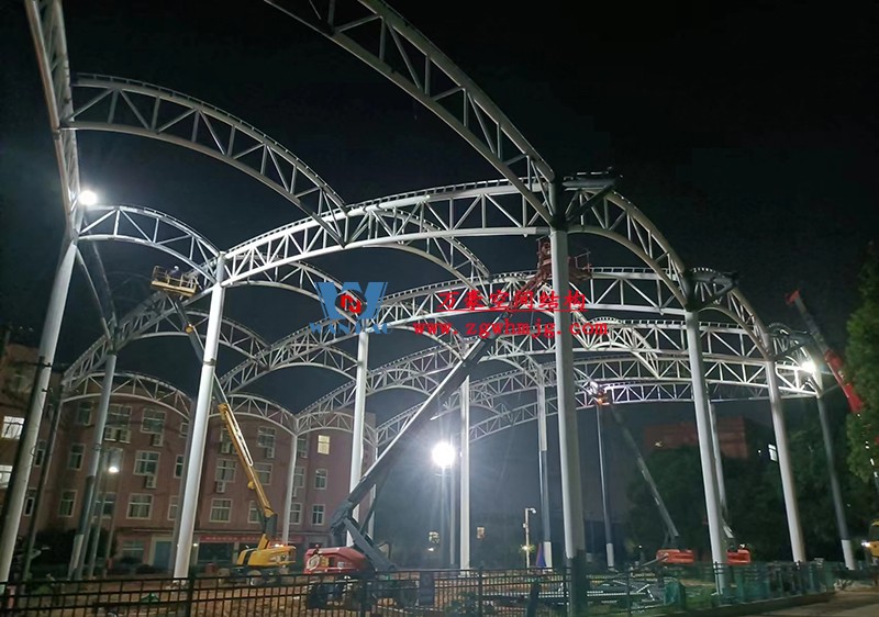 國網(wǎng)江西省電力有限公司培訓(xùn)中心實訓(xùn)基地改造膜結(jié)構(gòu)項目最新施工進(jìn)度