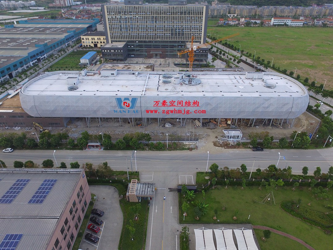 菲仕電機(jī)外立面PTFE網(wǎng)格膜結(jié)構(gòu)項目