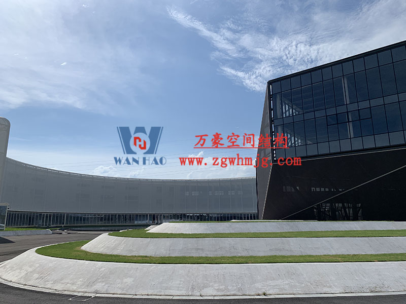 寧波益富樂(lè)公司新廠(chǎng)房外立面PTFE網(wǎng)格膜結(jié)構(gòu)工程