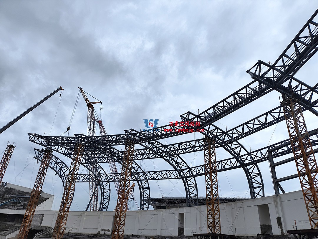 瑞麗國(guó)際文體中心建設(shè)項(xiàng)目體育場(chǎng)屋面膜結(jié)構(gòu)工程