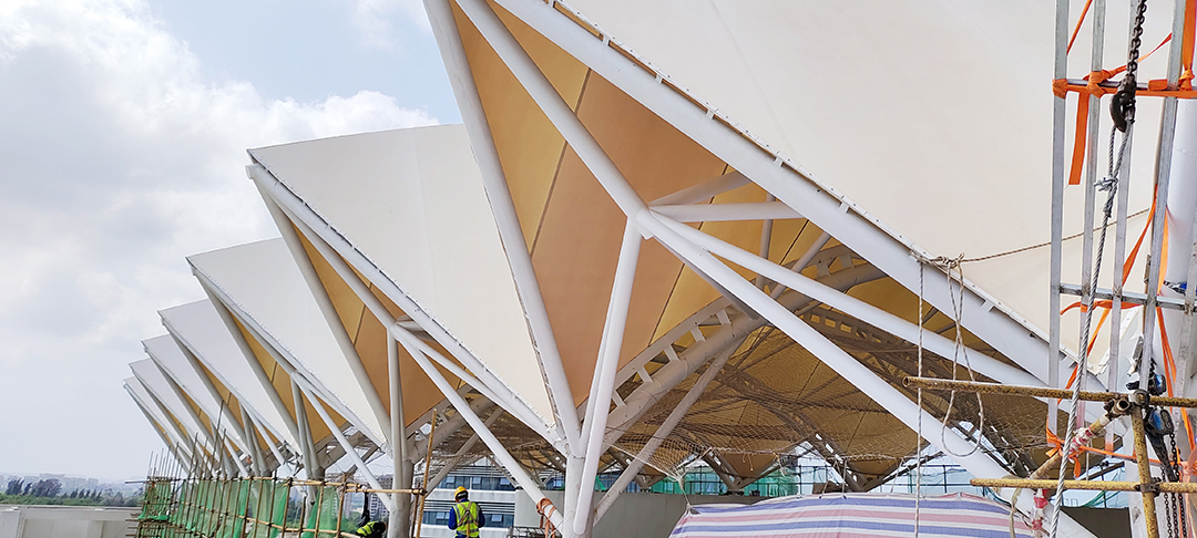 超強臺風"摩羯"狂嘯登陸，這個膜結構天幕經受嚴峻考驗！