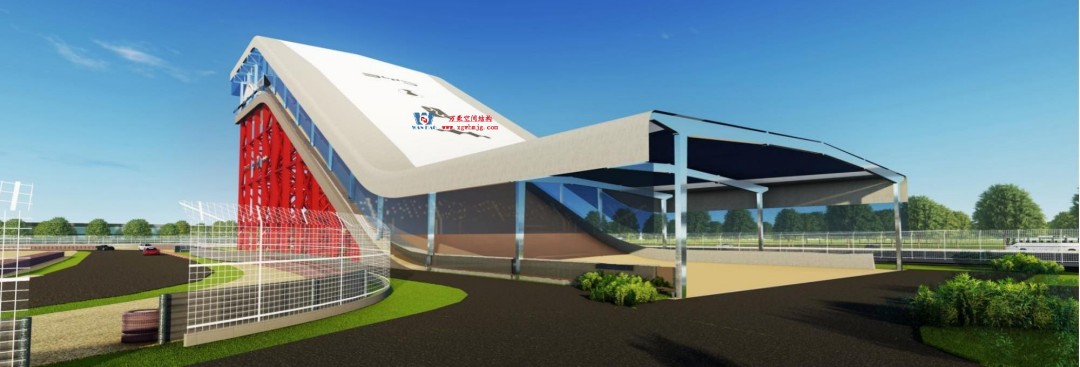 比亞迪紹興嵊州賽車場干拔沙坡觀景平臺鋼膜結(jié)構(gòu)