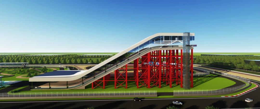 比亞迪紹興嵊州賽車場干拔沙坡觀景平臺(tái)鋼結(jié)構(gòu)項(xiàng)目