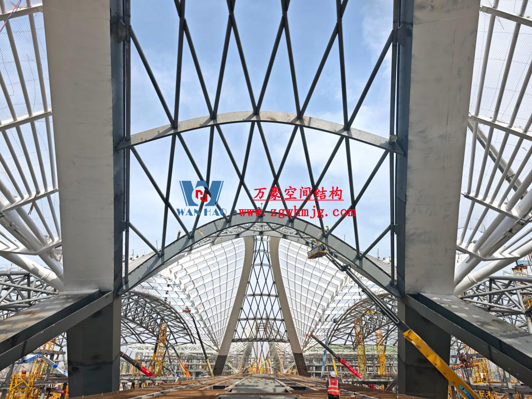 鄭州中原高鐵港數(shù)字展貿城ETFE膜結構 PTFE膜結構項目