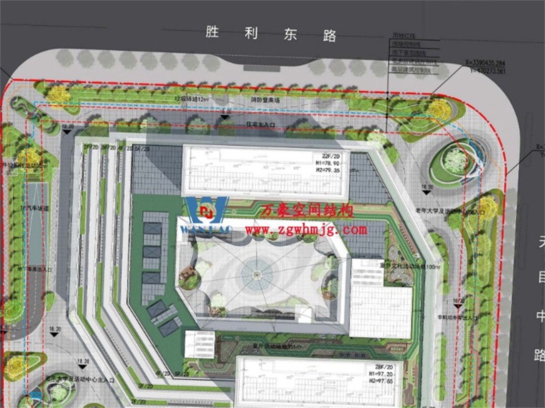 安吉縣昌碩小區(qū)地塊房產(chǎn)開發(fā)項(xiàng)目鋼結(jié)構(gòu)天幕