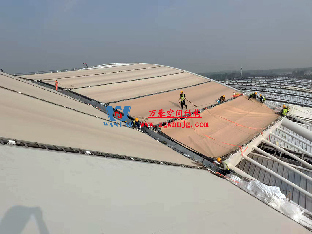 鄭州中原高鐵港數(shù)字展貿城ETFE膜結構 PTFE膜結構項目