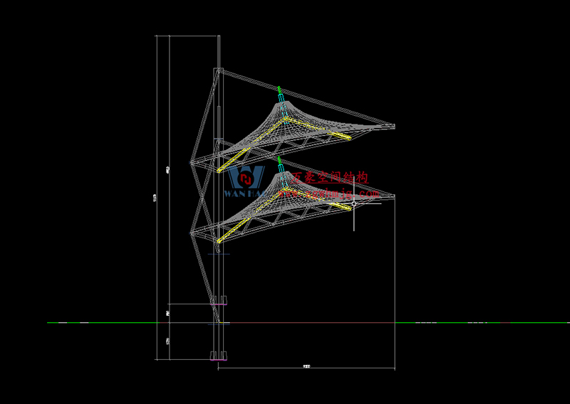 萬豪2023第5標(biāo)-四川職業(yè)技術(shù)學(xué)院鋰電科技學(xué)院建設(shè)項(xiàng)目看臺膜結(jié)構(gòu)工程