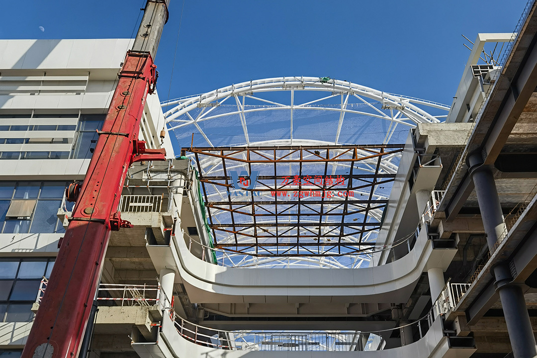 工程進(jìn)度全速推進(jìn)，PTFE膜材張拉在即！