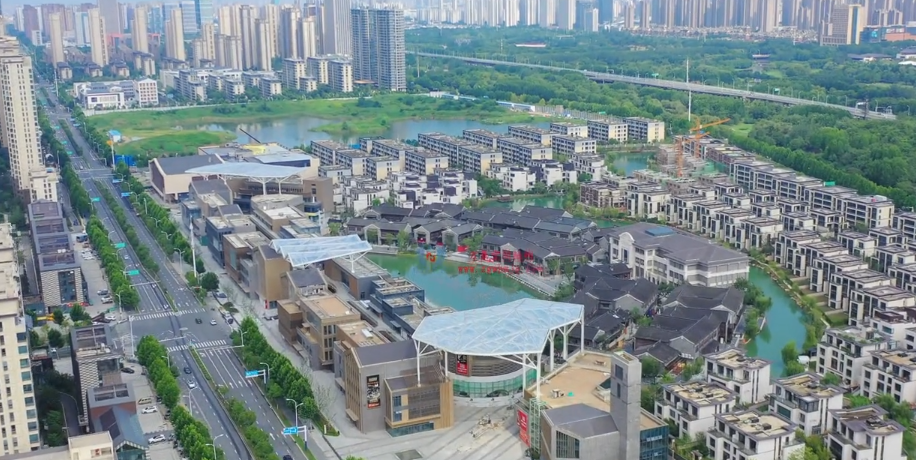 空中俯瞰ETFE氣枕膜結構天幕