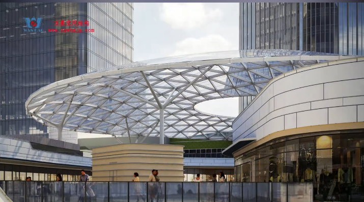 紹興華發(fā)金融活力城ETFE膜結構商業(yè)天幕