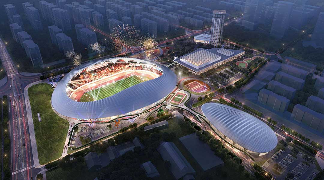 重磅進(jìn)展！蓬萊體育場邁入膜結(jié)構(gòu)安裝關(guān)鍵期，文體新地標(biāo)加速崛起