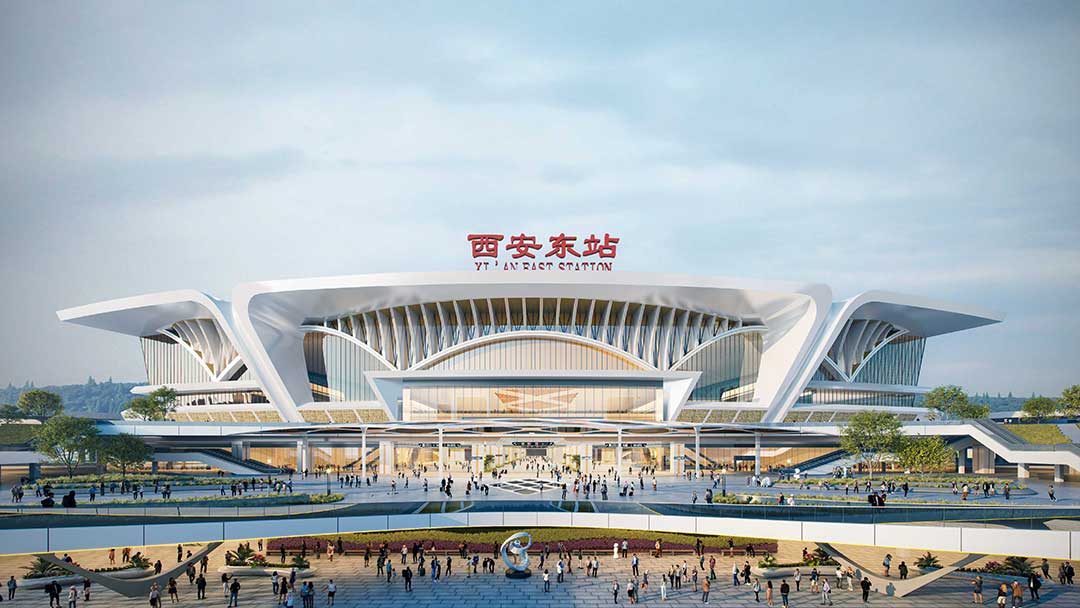 西安東站再添新翼！浙江萬豪集團中標站前廣場ETFE氣枕膜結構雨棚工程