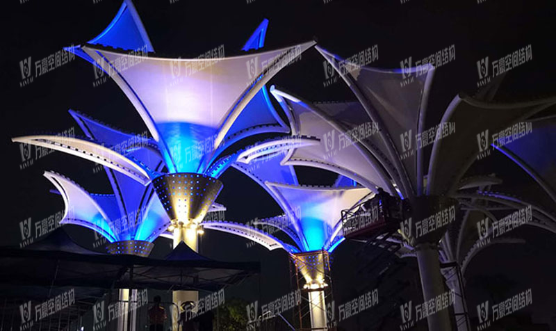 東莞市東江西岸PTFE網格覆膜結構項目