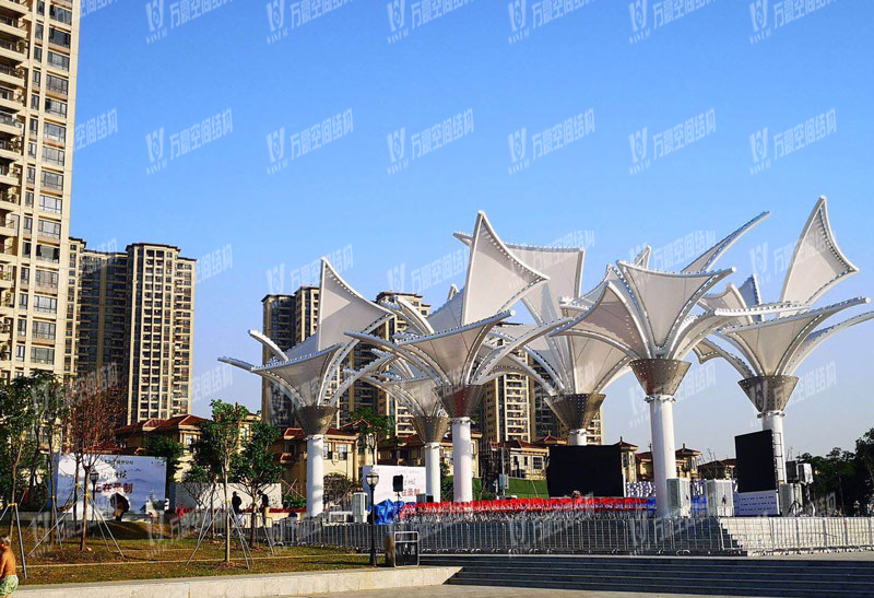 東莞市東江西岸PTFE網格覆膜結構項目